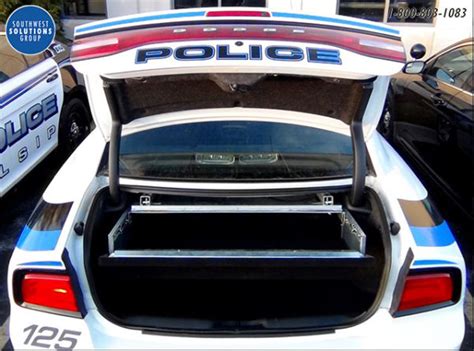 police gun metal box|law enforcement vehicle storage box.